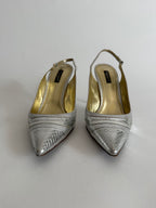 Dolce & Gabbana silver heels