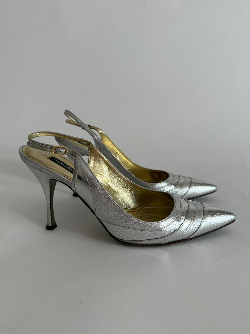 Dolce & Gabbana silver heels