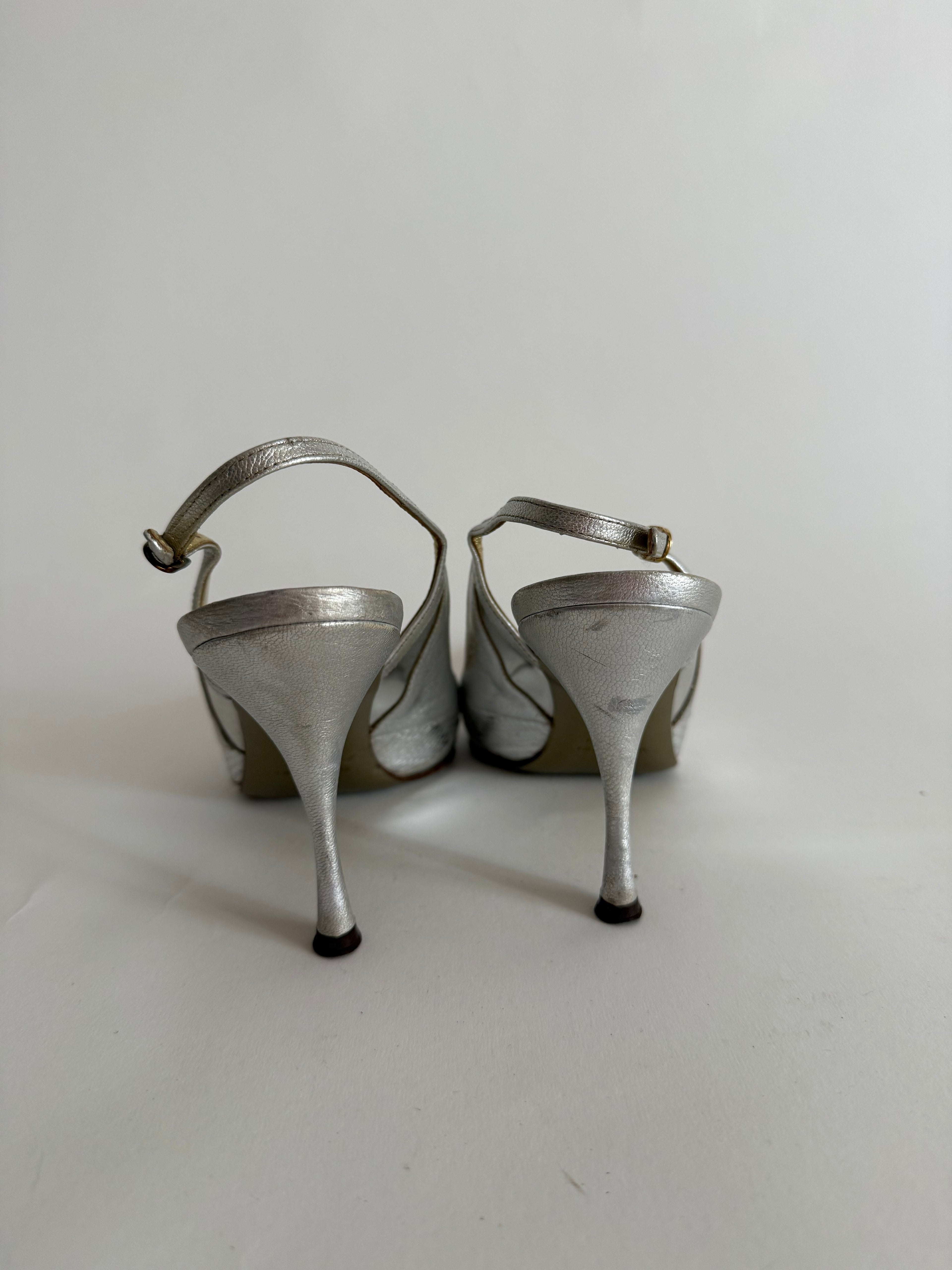 Dolce & Gabbana silver heels