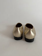 Gold leather moccasin vintage