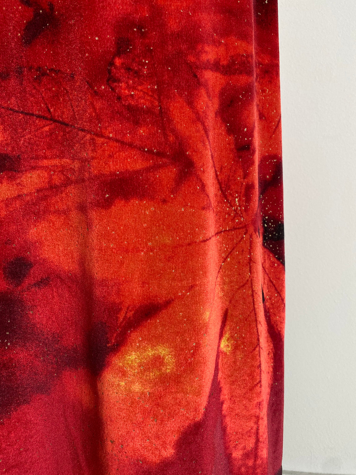 Roberto Cavalli FW 1999 long dress floral leaves print