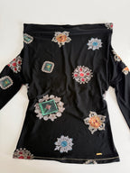 Jewel button top Roberto Cavalli FW 2002