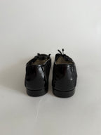 Black classic ballerinas transparent mesh
