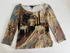 Roberto Cavalli SS 2003 baroque print top