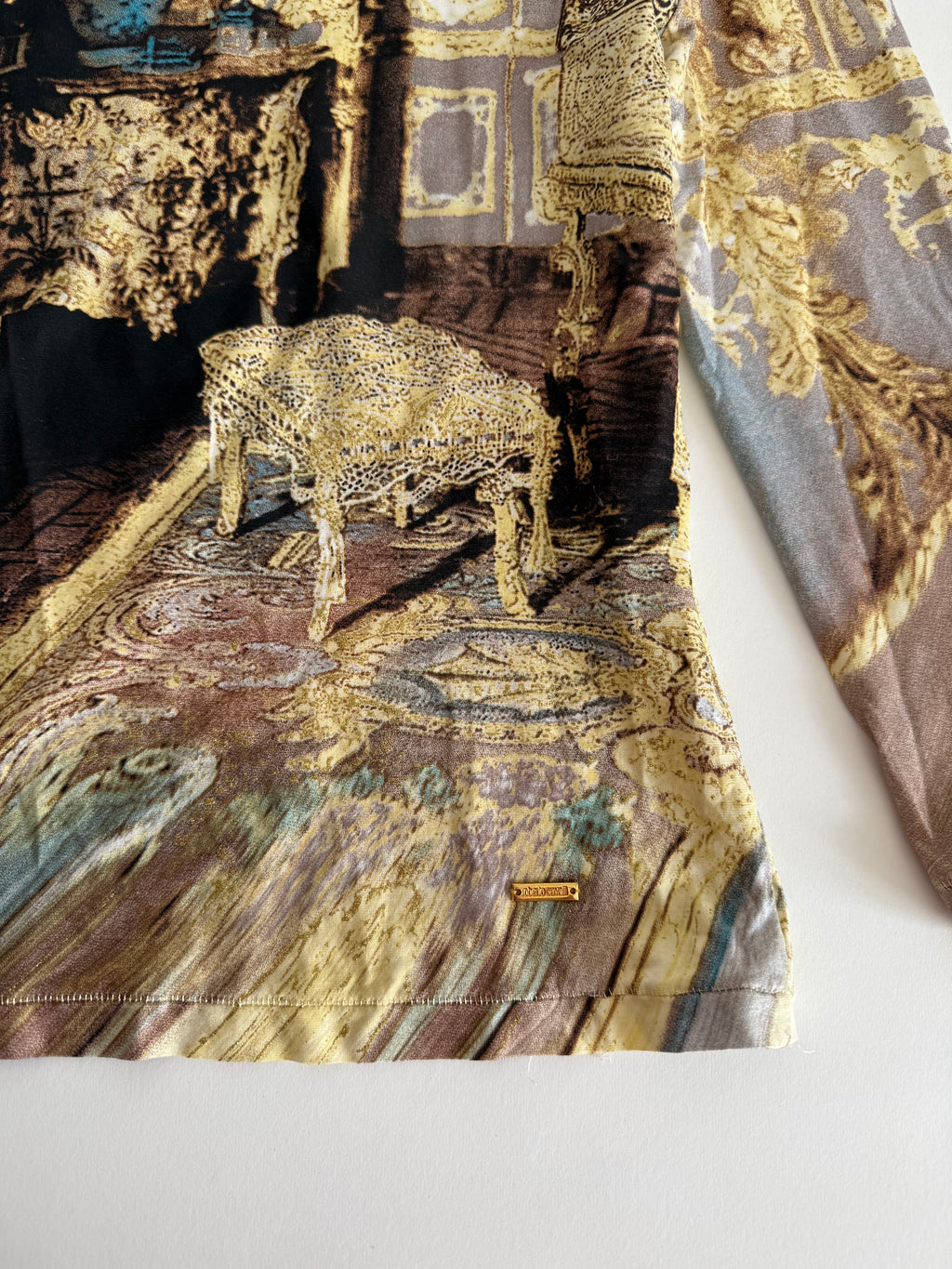 Roberto Cavalli SS 2003 baroque print top