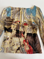 Roberto Cavalli SS 2003 baroque print top