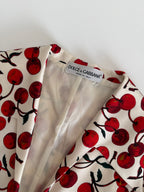 Dolce & Gabbana FW 1996 Runway silk set cherry print