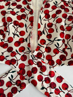 Dolce & Gabbana FW 1996 Runway silk set cherry print
