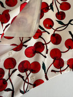 Dolce & Gabbana FW 1996 Runway silk set cherry print