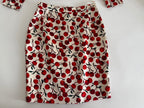 Dolce & Gabbana FW 1996 Runway silk set cherry print