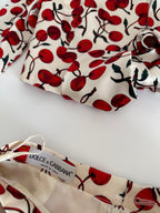 Dolce & Gabbana FW 1996 Runway silk set cherry print