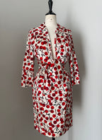 Dolce & Gabbana FW 1996 Runway silk set cherry print