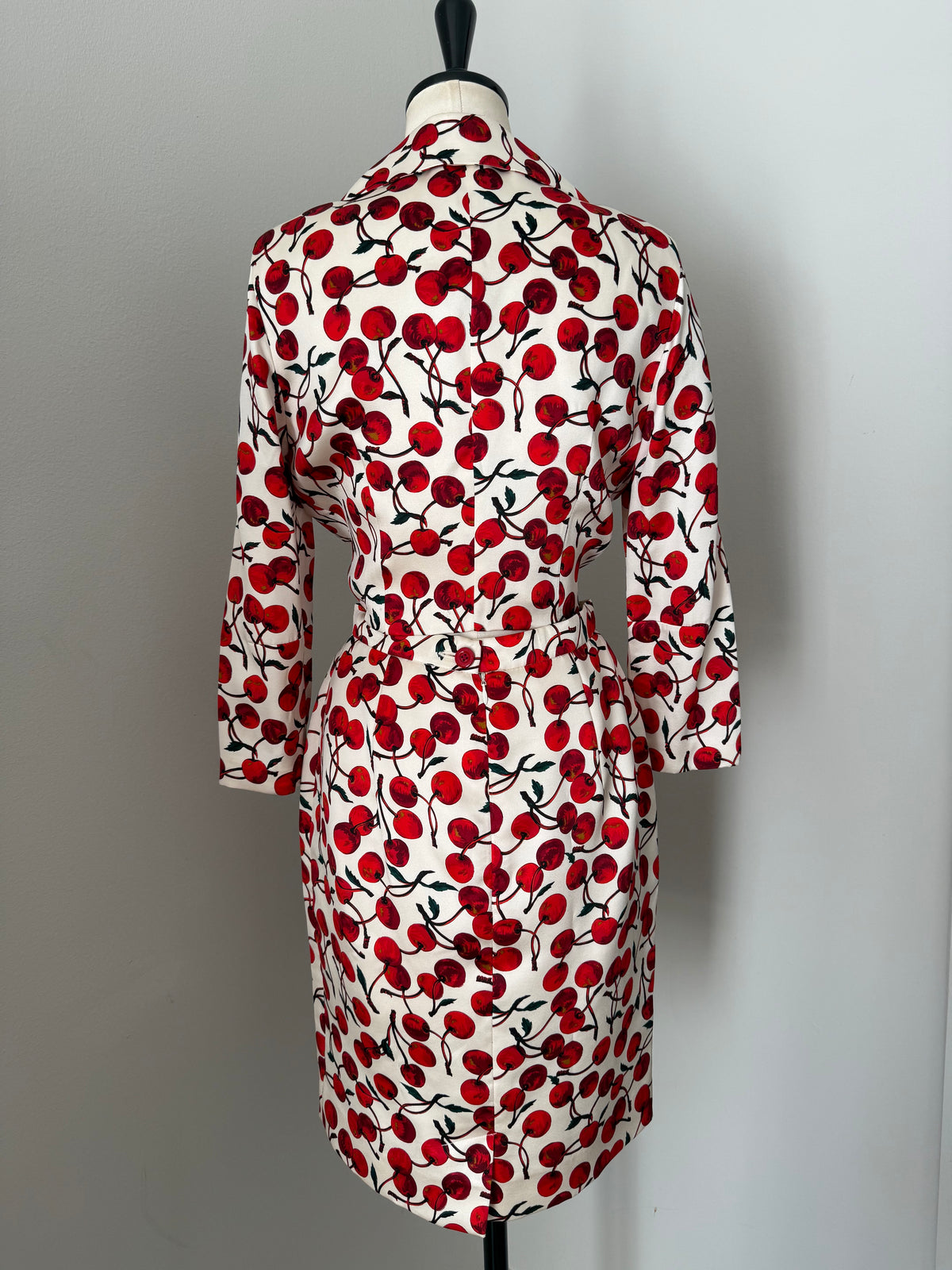 Dolce & Gabbana FW 1996 Runway silk set cherry print