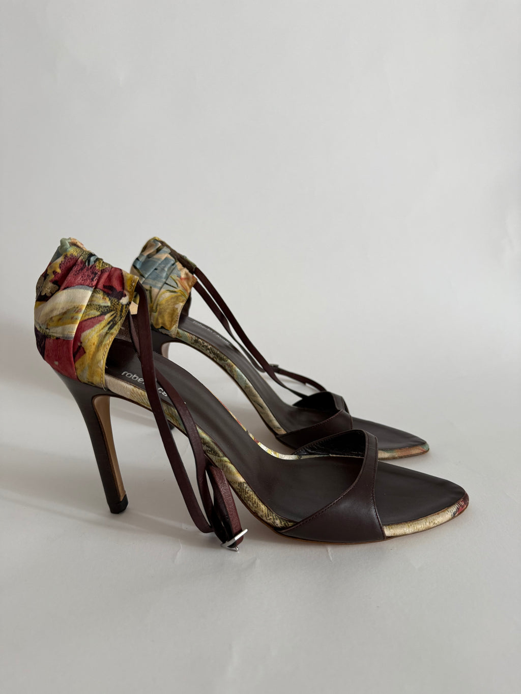 Roberto Cavalli S/S 2003 floral sandals