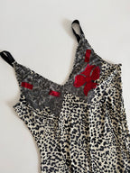Blumarine early 2000s midi dress animalier print