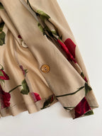 Dolce & Gabbana SS 1997 beige silk rose print set