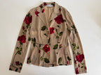 Dolce & Gabbana SS 1997 beige silk rose print set