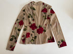 Dolce & Gabbana SS 1997 beige silk rose print set