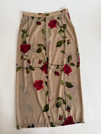Dolce & Gabbana SS 1997 beige silk rose print set