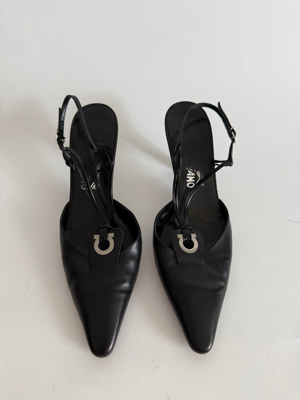 Salvatore Ferragamo 90s black mules