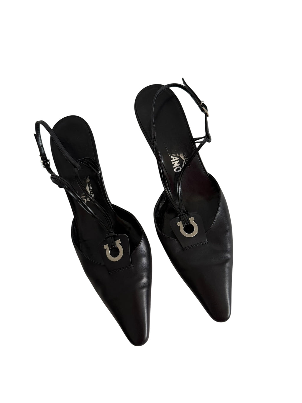 Salvatore Ferragamo 90s black mules