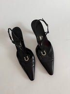Salvatore Ferragamo 90s black mules