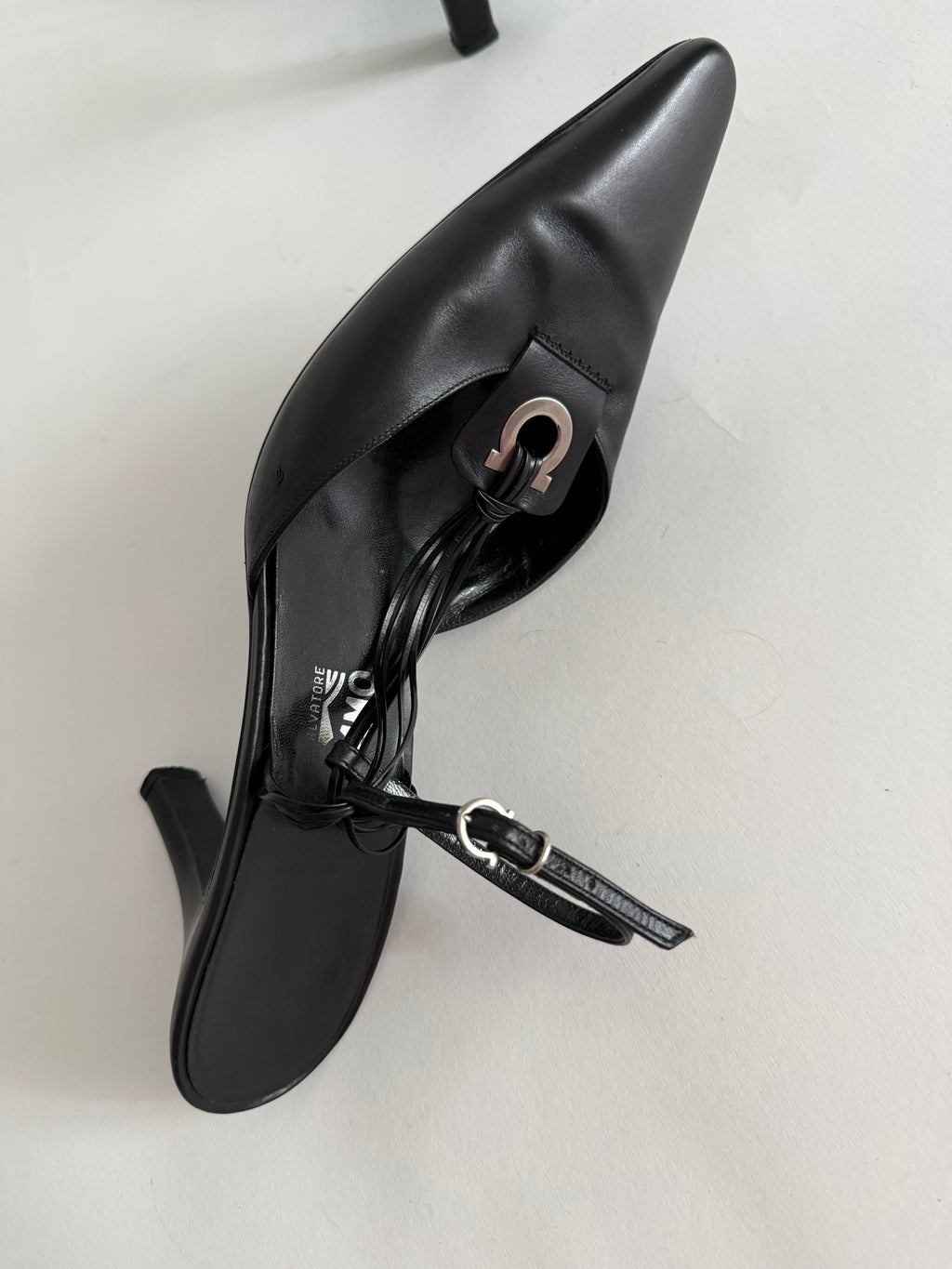 Salvatore Ferragamo 90s black mules