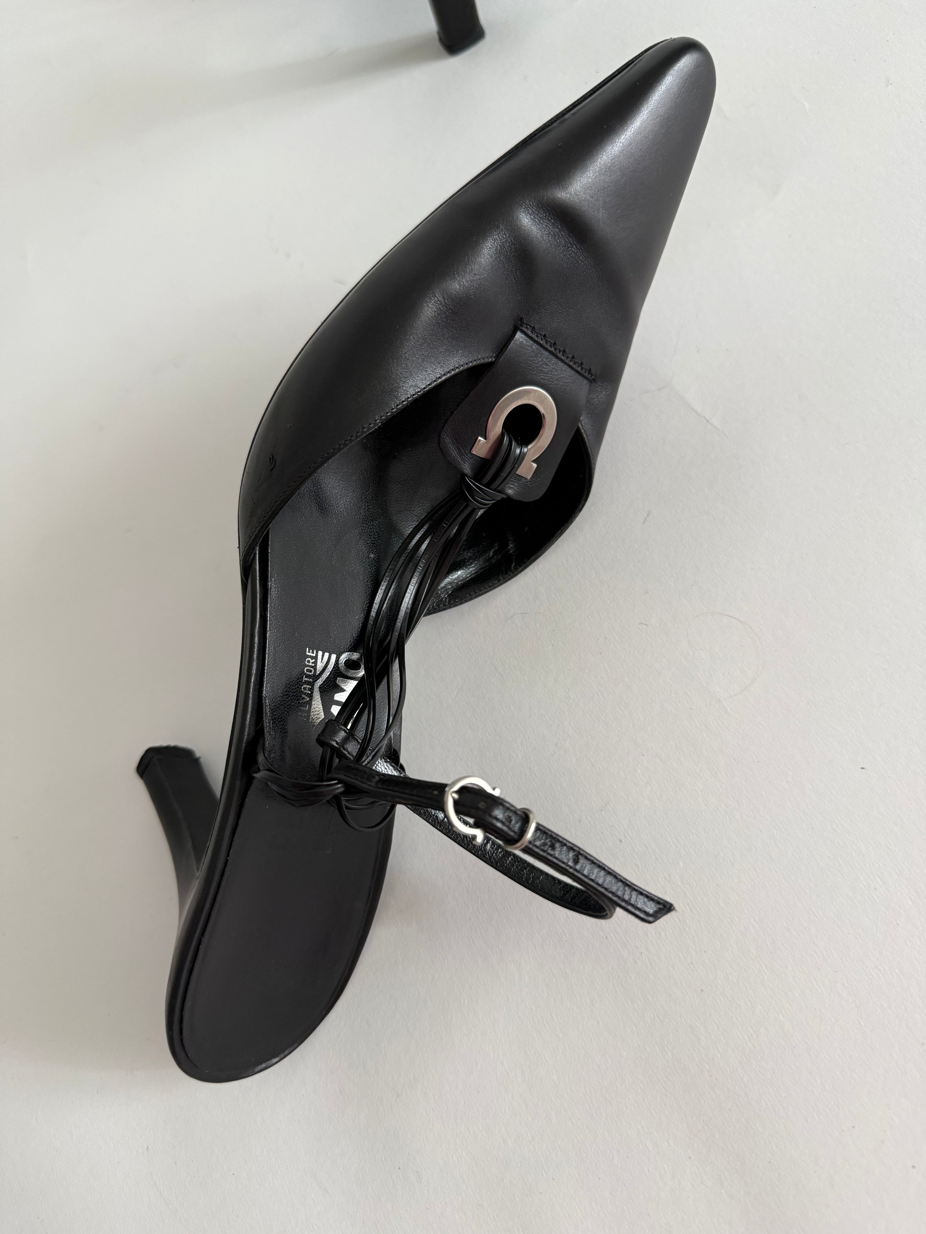 Salvatore Ferragamo 90s black mules