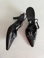 Salvatore Ferragamo 90s black mules