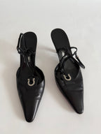 Salvatore Ferragamo 90s black mules