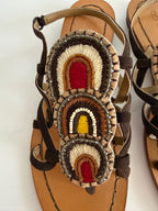 Sandals afro pattern
