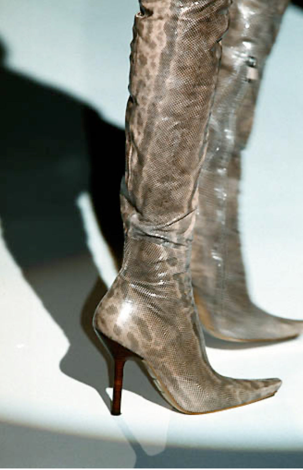 Gucci F/W 1999 Runway Karung snake boots