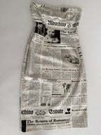 Iconic Moschino newspaper gazzette mini dress