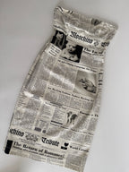 Iconic Moschino newspaper gazzette mini dress