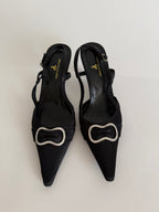 Satin slingback vintage