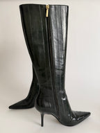 Dolce & Gabbana eel leather dark green color 2000s