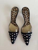 Vintage mules denim pvc