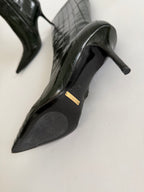 Dolce & Gabbana eel leather dark green color 2000s