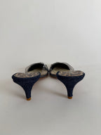 Vintage mules denim pvc