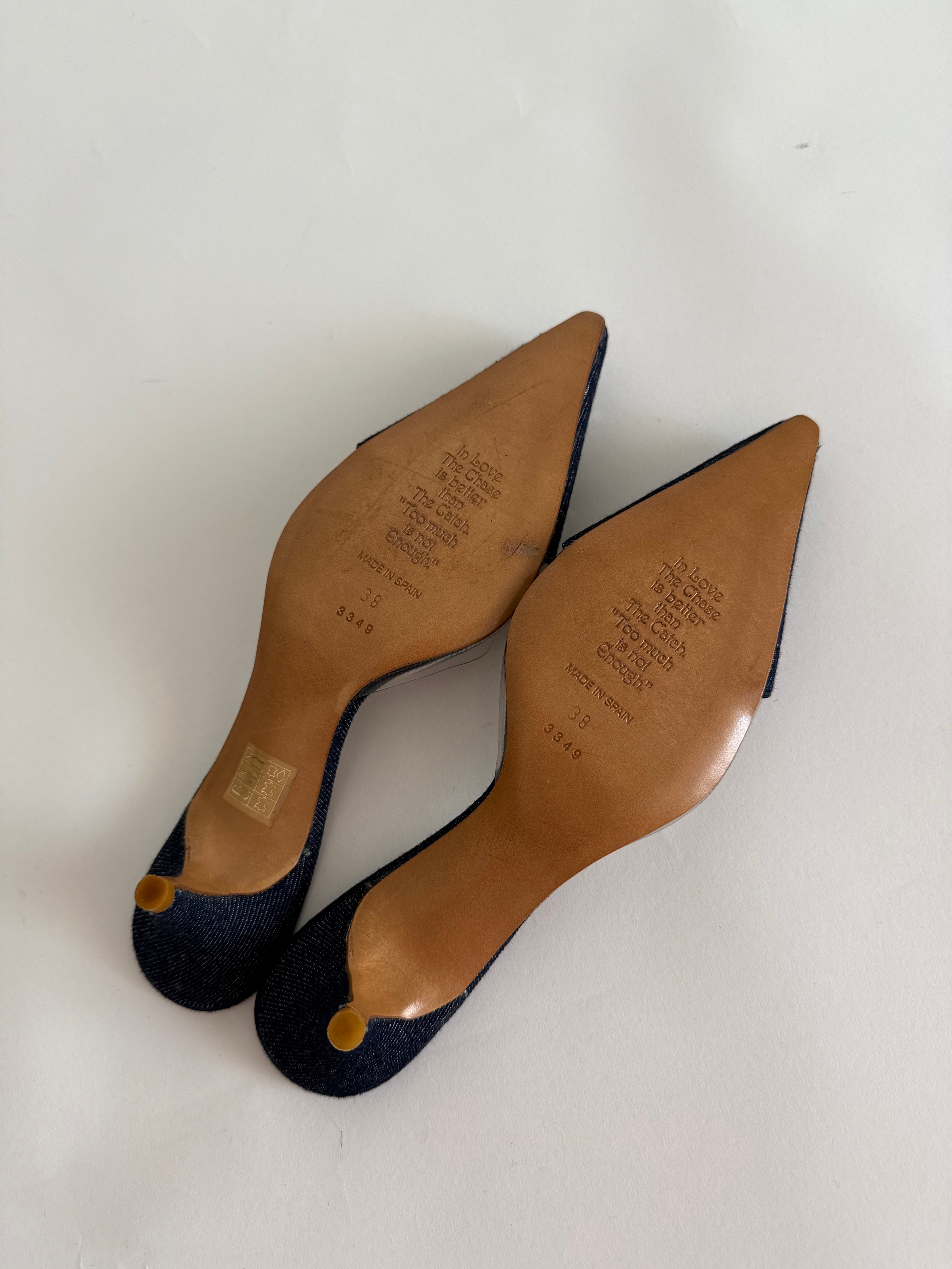 Vintage mules denim pvc