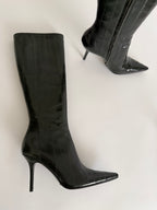 Dolce & Gabbana eel leather dark green color 2000s
