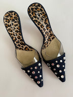 Vintage mules denim pvc