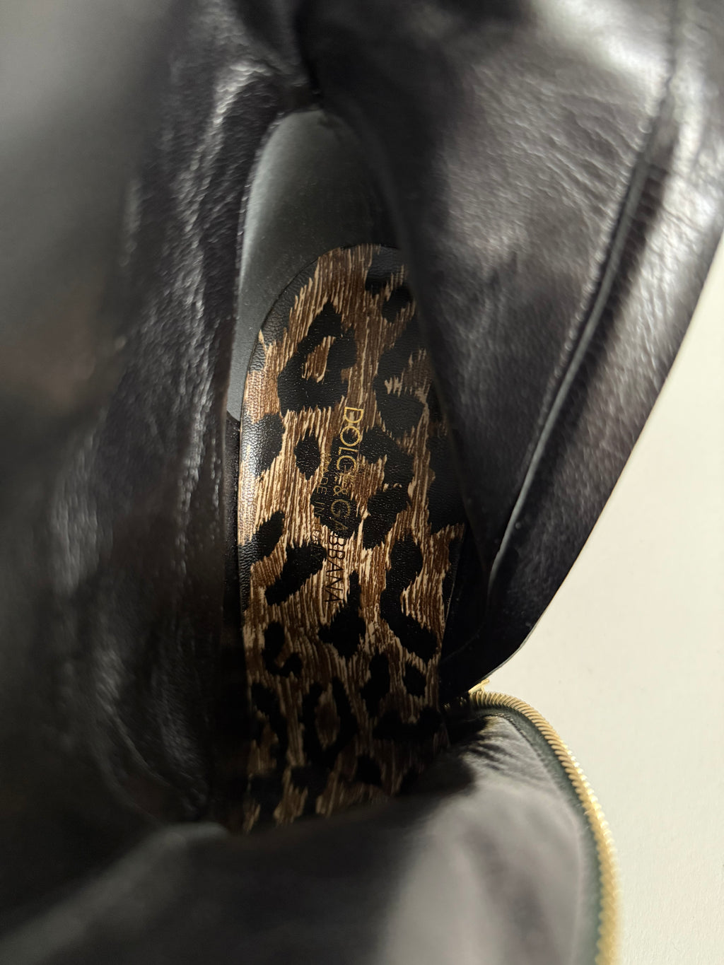 Dolce & Gabbana eel leather dark green color 2000s