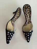 Vintage mules denim pvc