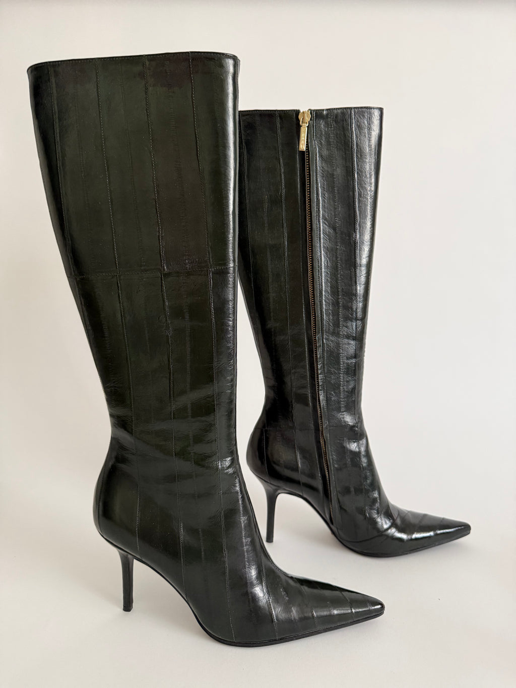 Dolce & Gabbana eel leather dark green color 2000s