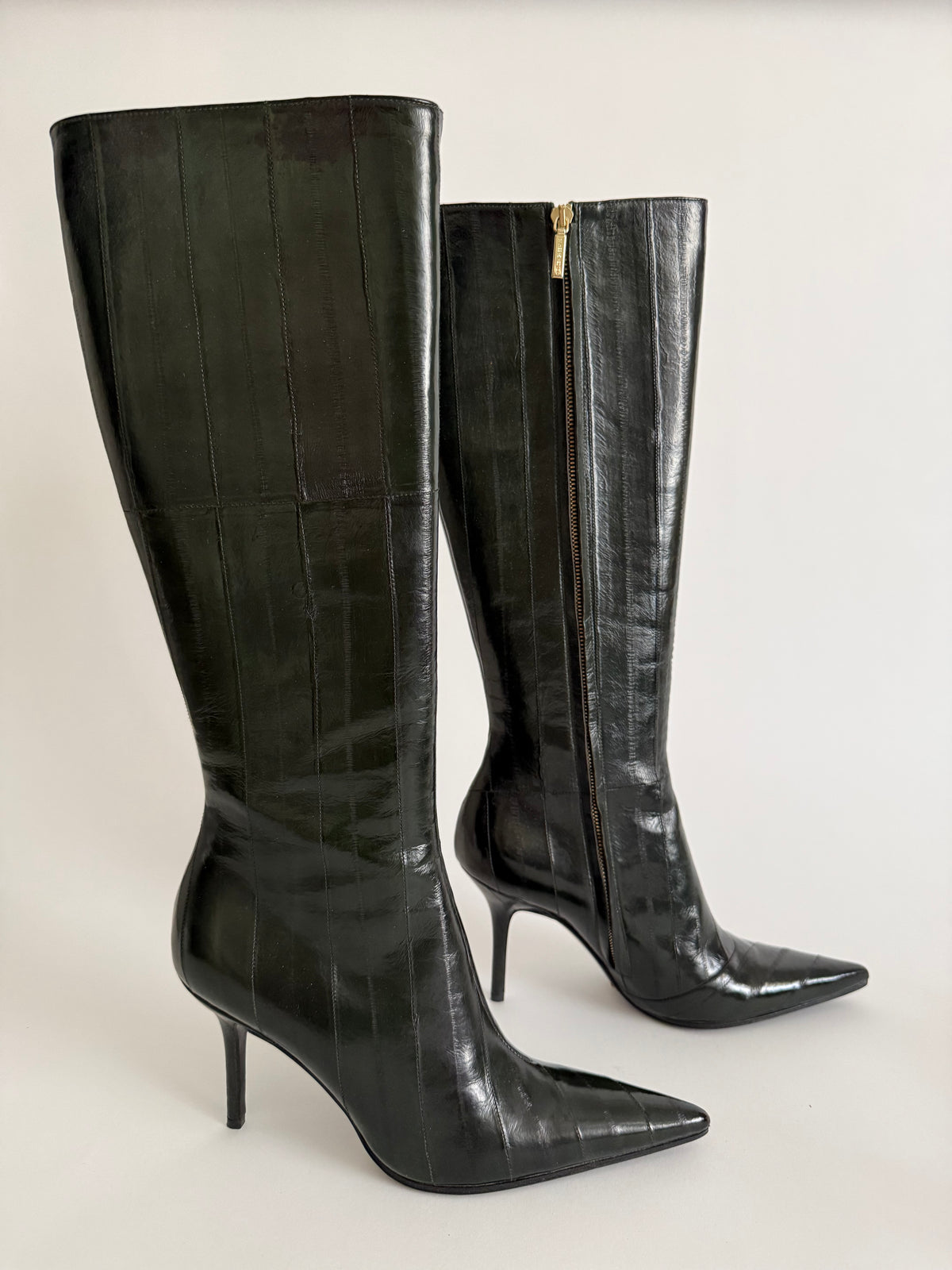 Dolce & Gabbana eel leather dark green color 2000s