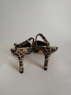 Beverly Feldman Leo print satin slingback