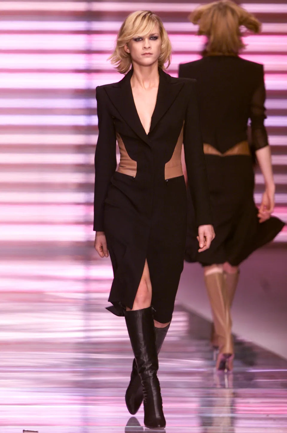 Gianni Versace FW 2001 Runway black coat