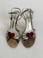 Python red heart heels 90s 2000s