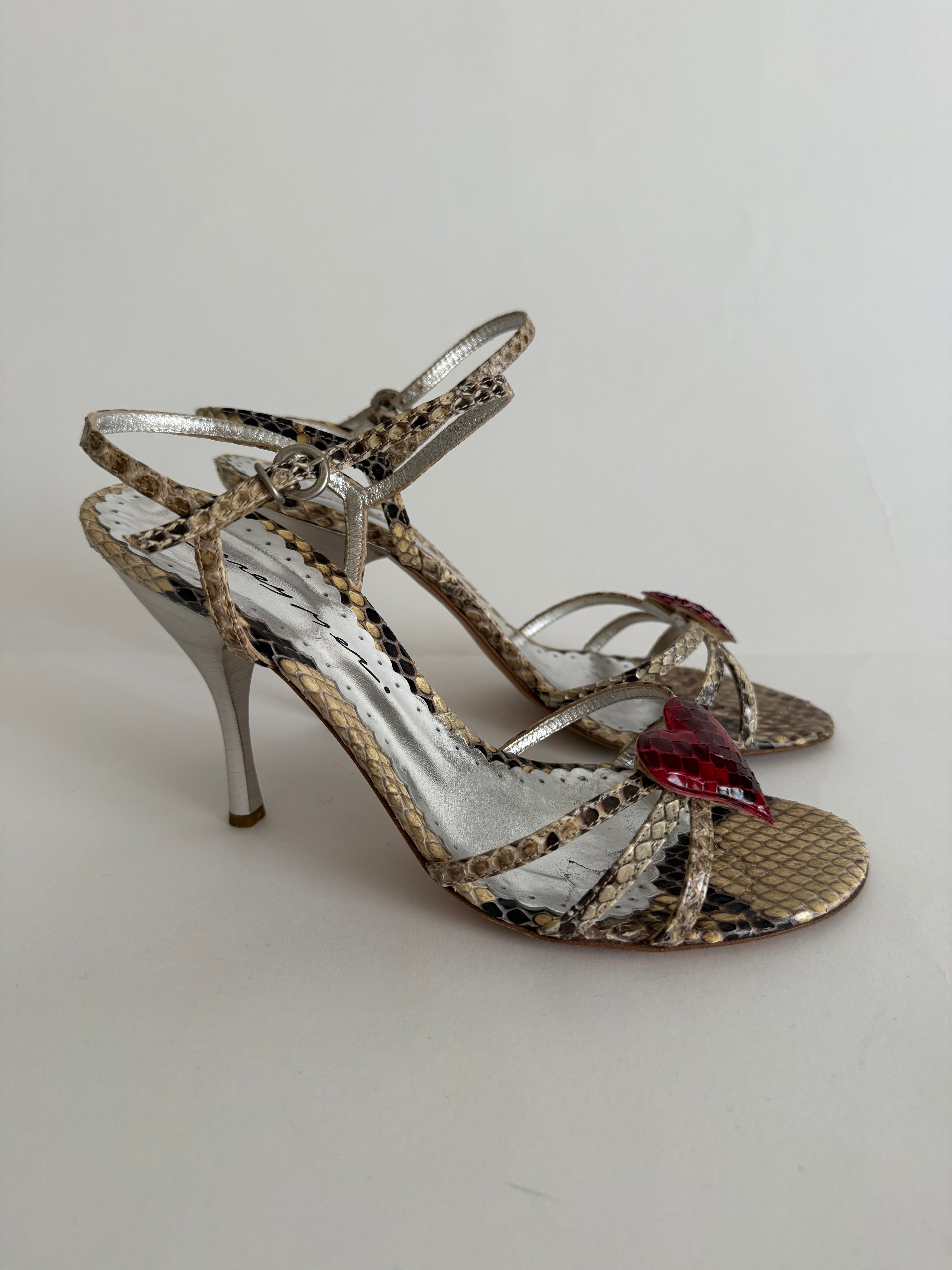Python red heart heels 90s 2000s